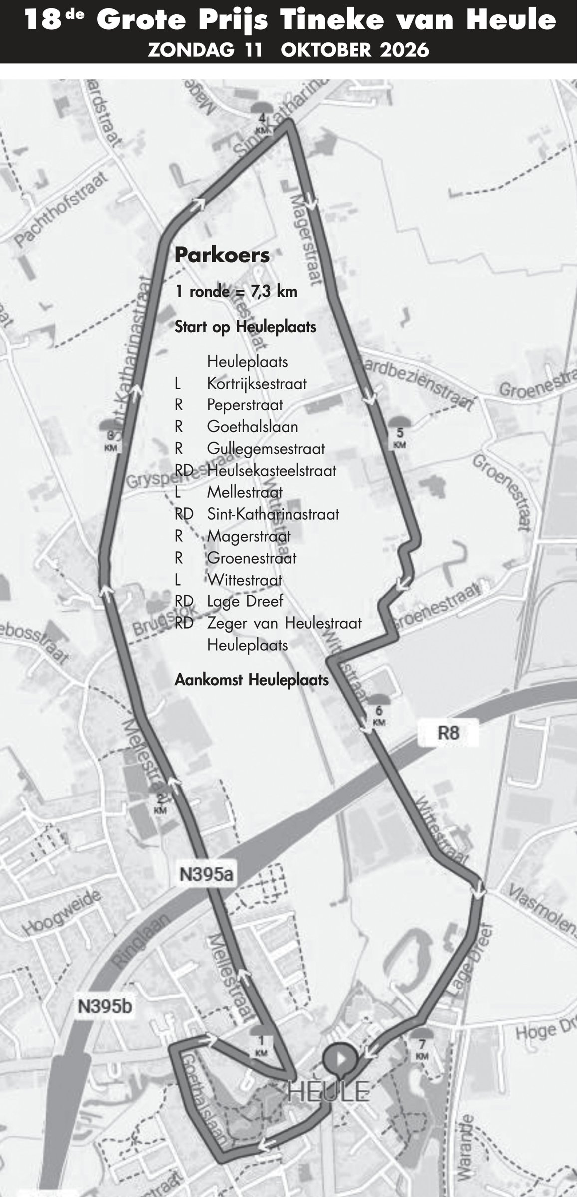 Parcoursplan 18de Grote Prijs Tineke van Heule